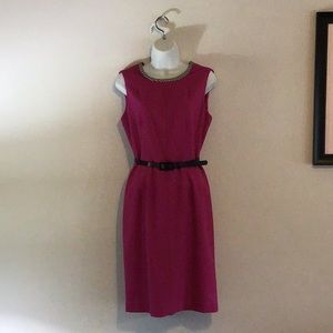 Anne Klein Fitted fuchsia dress